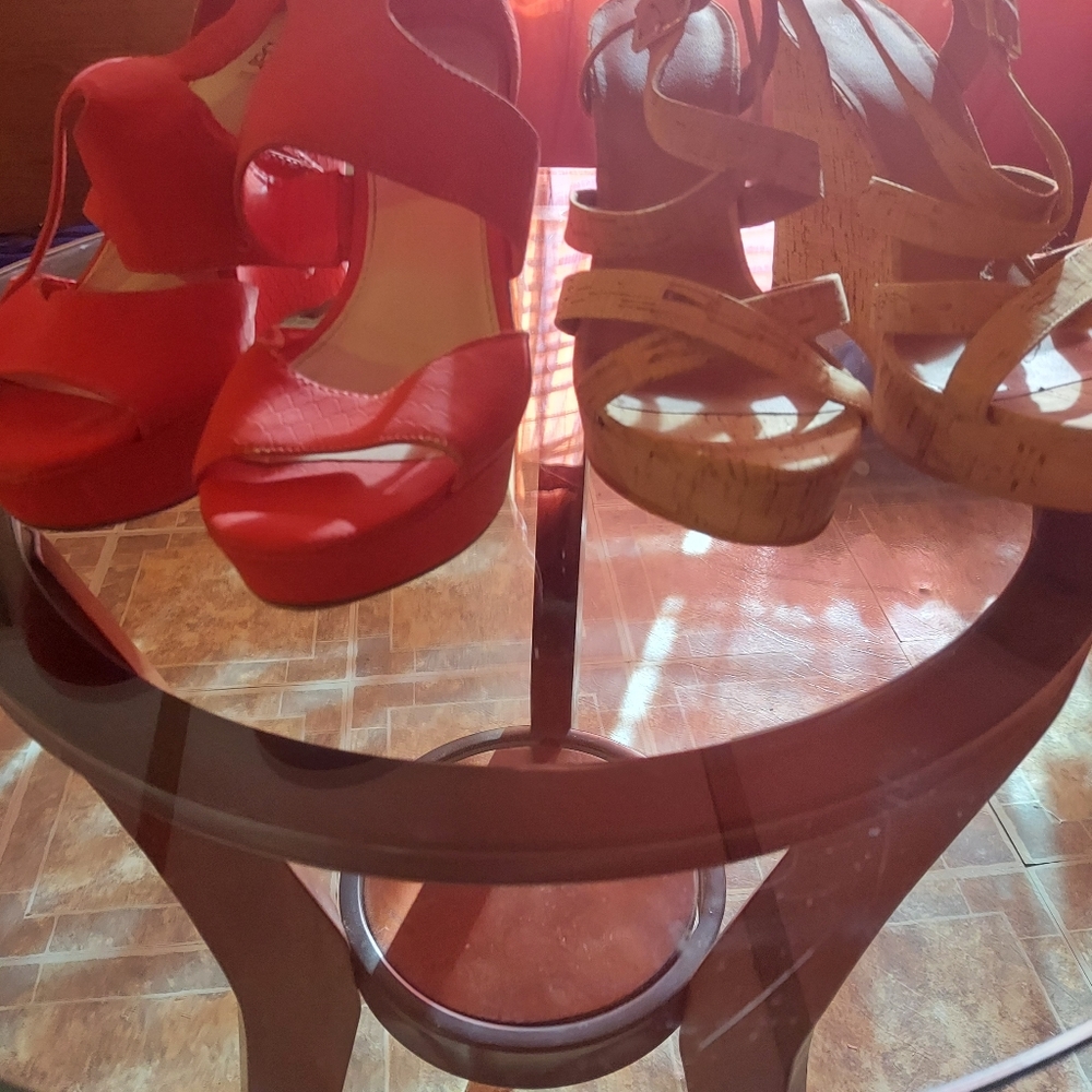 Two pairs of women's shoes..